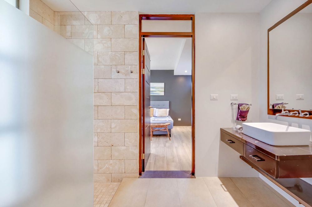 Bathroom from the hall