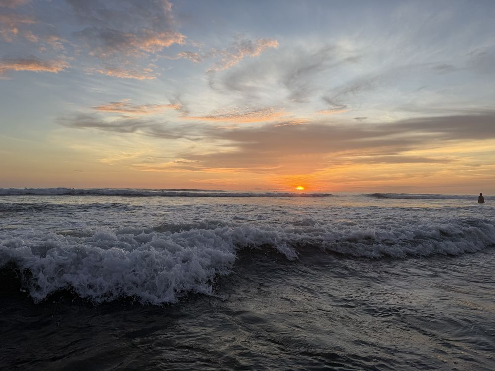Sunset over the Pacific at Playa Grande